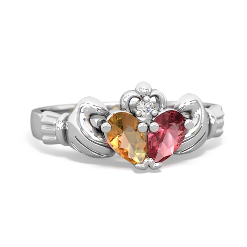 citrine-tourmaline claddagh ring