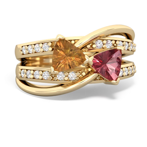 citrine-tourmaline couture ring