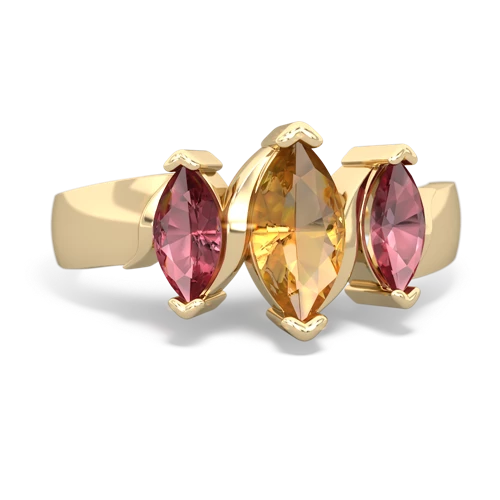 citrine-tourmaline keepsake ring