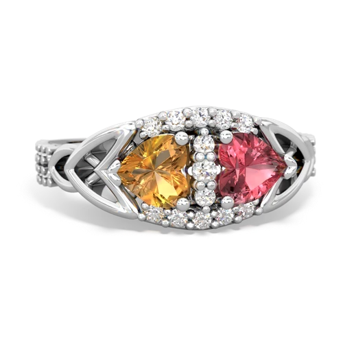 citrine-tourmaline keepsake engagement ring