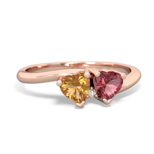 citrine-tourmaline sweethearts promise ring