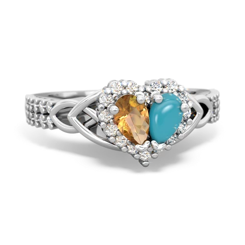 citrine-turquoise keepsake engagement ring