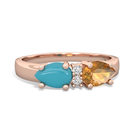 citrine-turquoise timeless ring