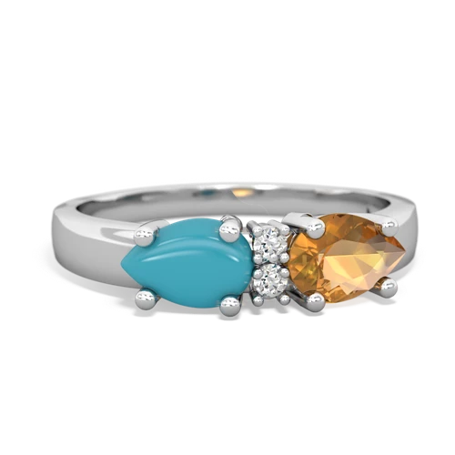 citrine-turquoise timeless ring