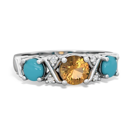 citrine-turquoise timeless ring