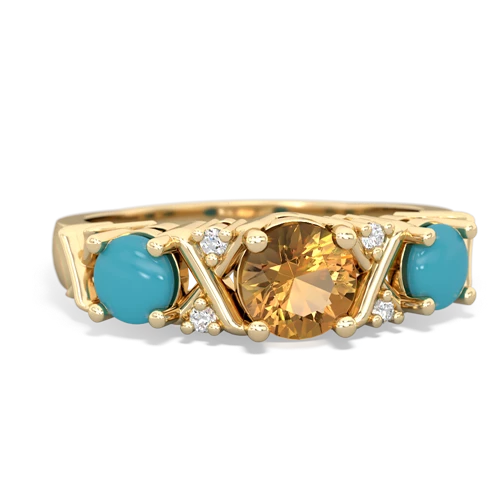 citrine-turquoise timeless ring