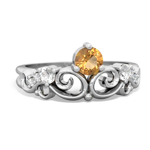 citrine-white topaz crown keepsake ring