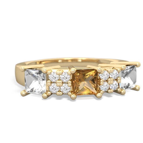 citrine-white topaz timeless ring