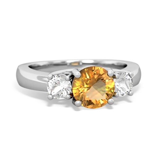 citrine-white topaz timeless ring