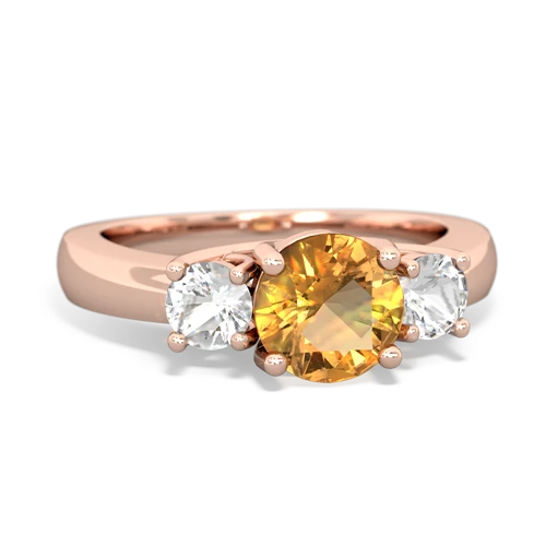 citrine-white topaz timeless ring