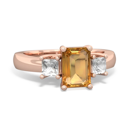 citrine-white topaz timeless ring