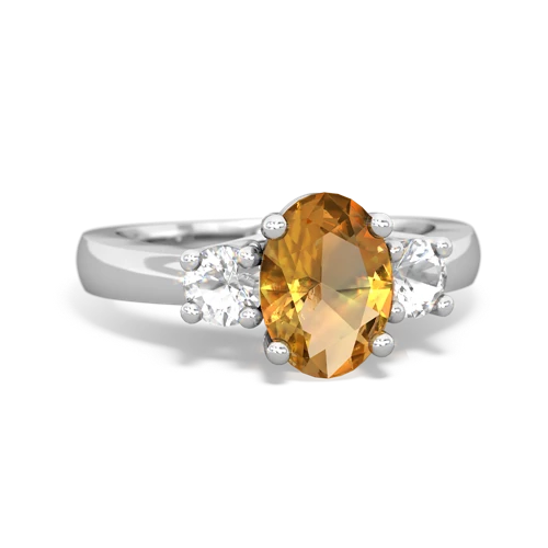 citrine-white topaz timeless ring