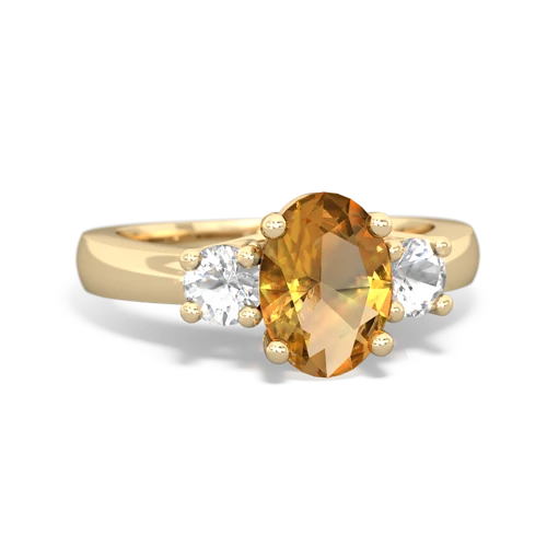 citrine-white topaz timeless ring