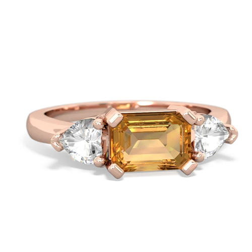 citrine-white topaz timeless ring