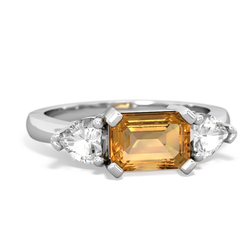 citrine-white topaz timeless ring