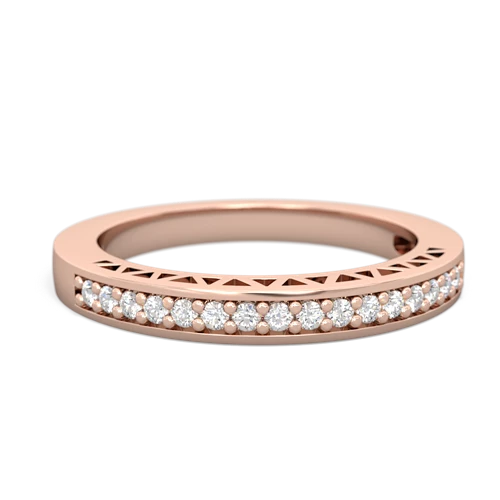 Matching rings for Aquamarine Art Deco 14K Rose Gold ring R26357VL