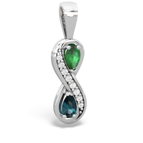 emerald-alexandrite keepsake infinity pendant