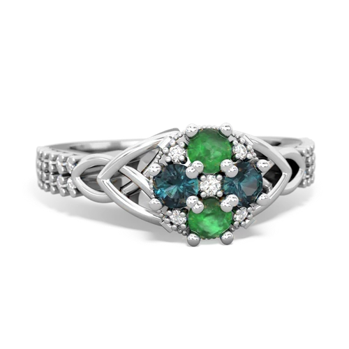 emerald-alexandrite engagement ring