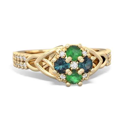 emerald-alexandrite engagement ring