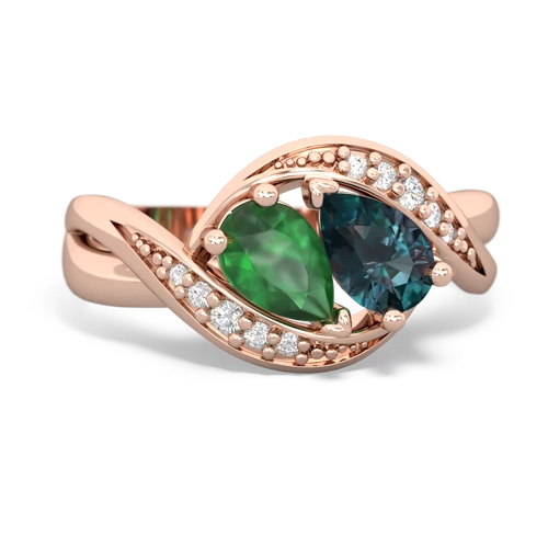 emerald-alexandrite keepsake curls ring