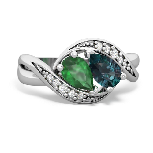 emerald-alexandrite keepsake curls ring