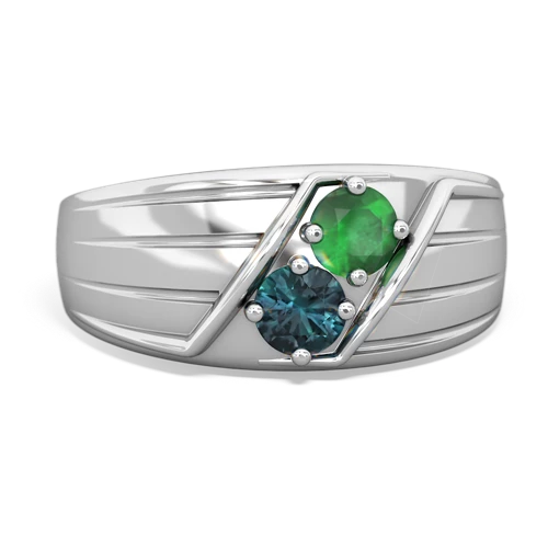 emerald-alexandrite mens ring