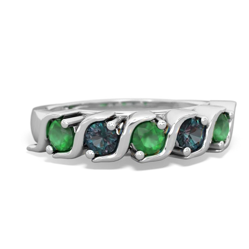 emerald-alexandrite timeless ring