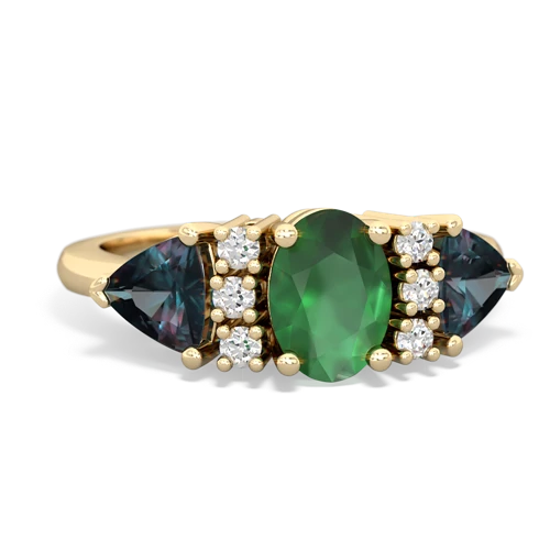 emerald-alexandrite timeless ring