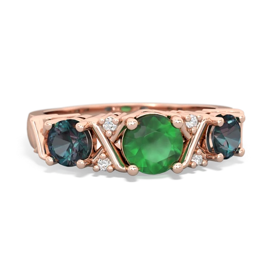 emerald-alexandrite timeless ring