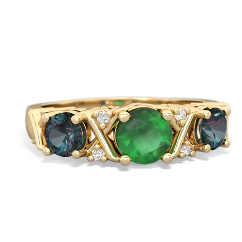 emerald-alexandrite timeless ring