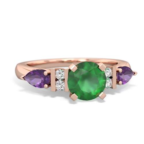 emerald-amethyst engagement ring