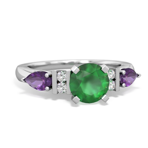 emerald-amethyst engagement ring