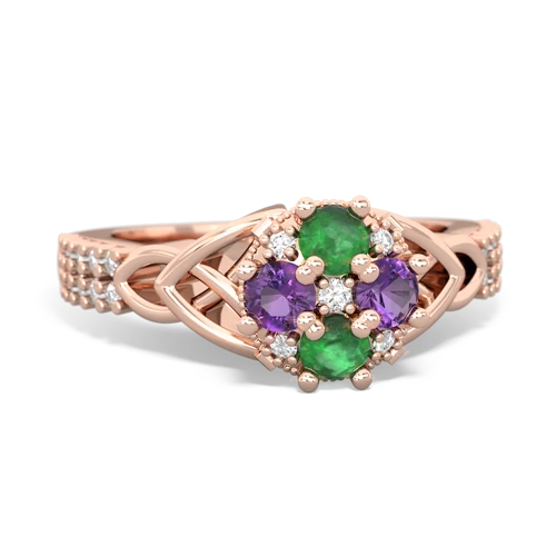 emerald-amethyst engagement ring