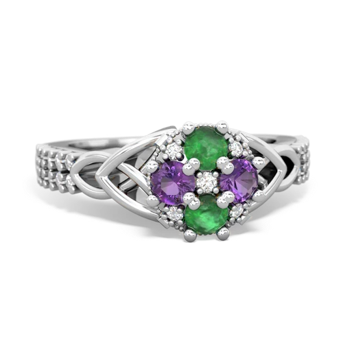 emerald-amethyst engagement ring