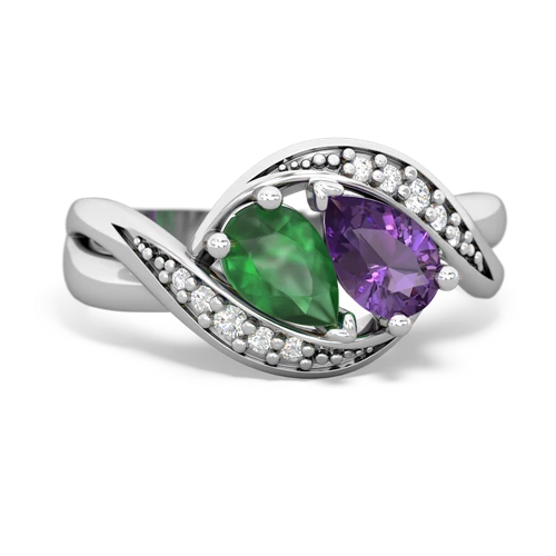 emerald-amethyst keepsake curls ring