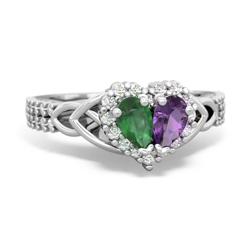 emerald-amethyst keepsake engagement ring