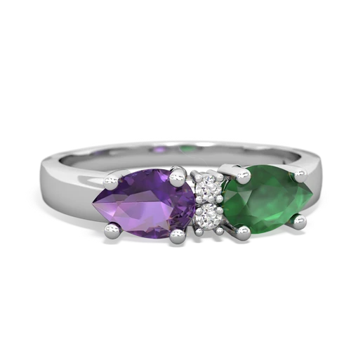 emerald-amethyst timeless ring