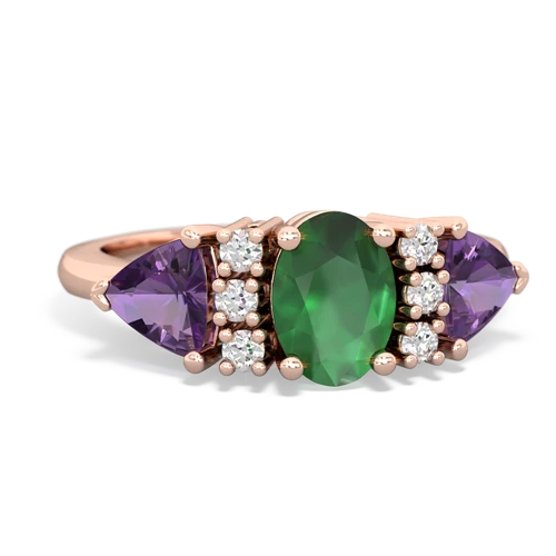 emerald-amethyst timeless ring