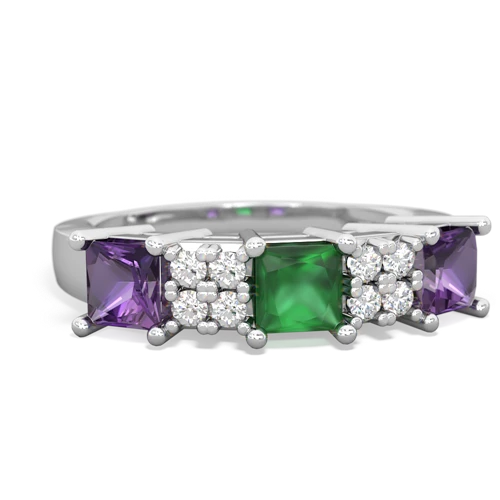 emerald-amethyst timeless ring