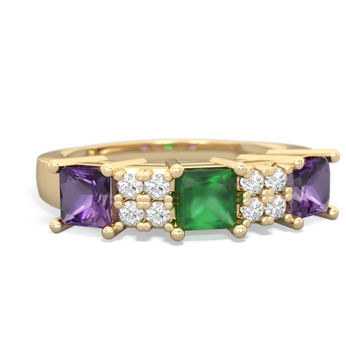 emerald-amethyst timeless ring