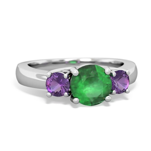 emerald-amethyst timeless ring