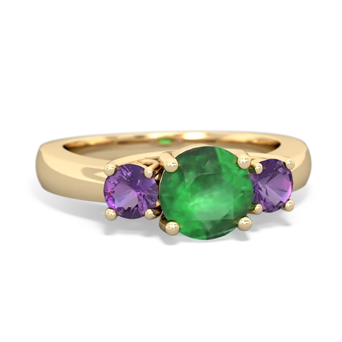 emerald-amethyst timeless ring