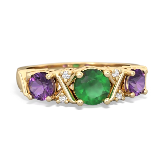 emerald-amethyst timeless ring