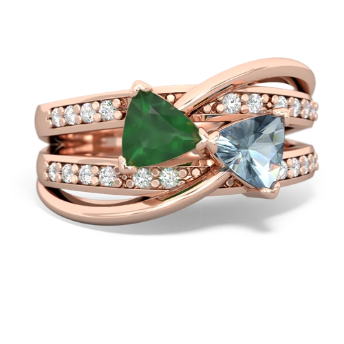 emerald-aquamarine couture ring