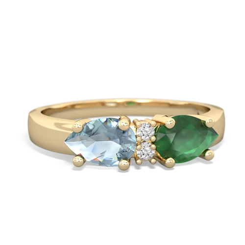 emerald-aquamarine timeless ring