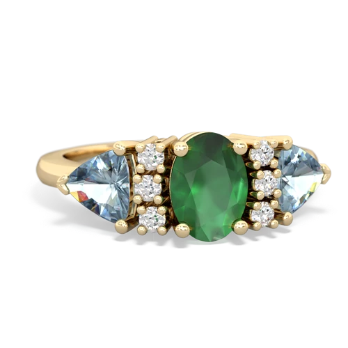 emerald-aquamarine timeless ring