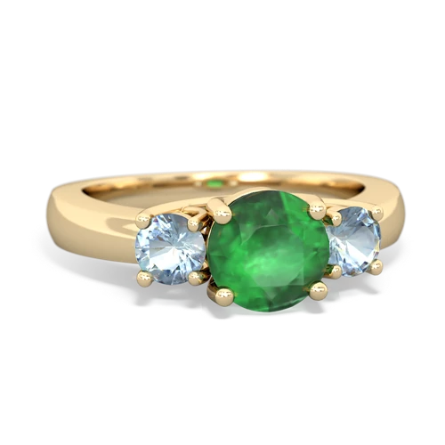 emerald-aquamarine timeless ring