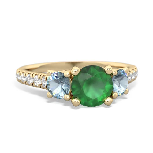 emerald-aquamarine trellis pave ring