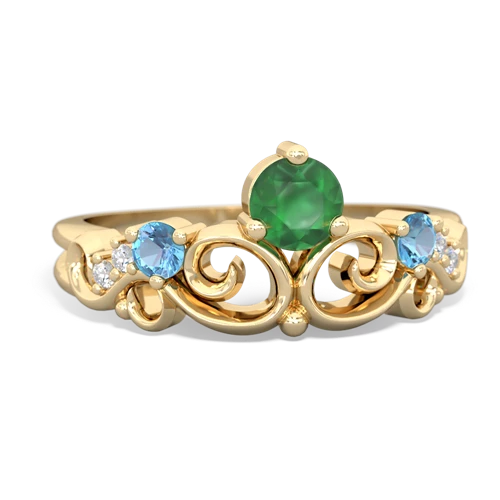 emerald-blue topaz crown keepsake ring