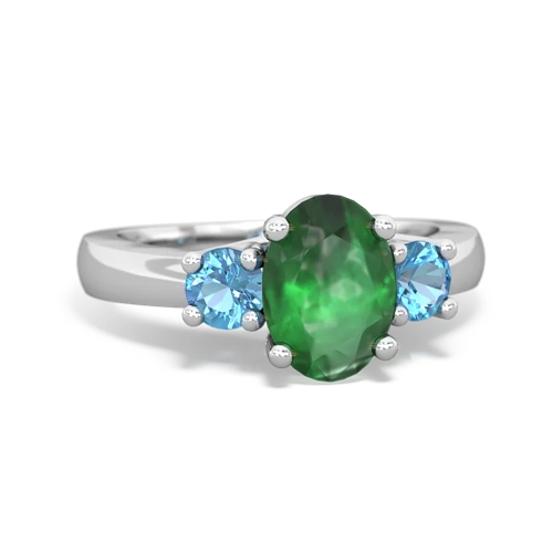 emerald-blue topaz timeless ring